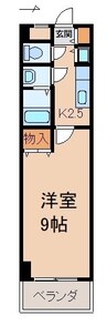 メゾン山水Ⅱ 1Kの間取り