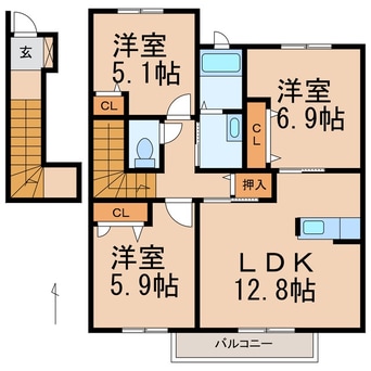 間取図 シャーメゾンロイヤルヒルズⅡ