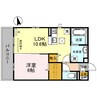 コーポTE 1LDKの間取り