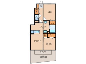 間取図 ラ シェル デュー　A棟