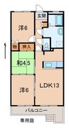 ドミール堀止２番館 3LDKの間取り