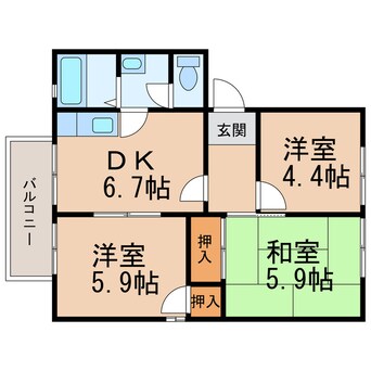 間取図 ディアス小雑賀