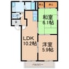 ドエルＫ 2LDKの間取り