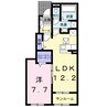 皐Ⅲ 1LDKの間取り