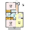D-room松江東 2DKの間取り