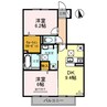 Ｄ-room西庄 2DKの間取り