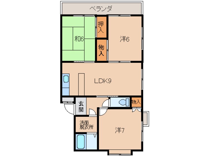 間取図 コーポ大勢