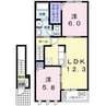 つきの詩Ⅱ 2LDKの間取り