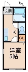 TJ重根 1Kの間取り
