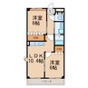 コート・ヴィラージュＢ棟 2LDKの間取り