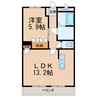 プレサス ヒルズ 1LDKの間取り