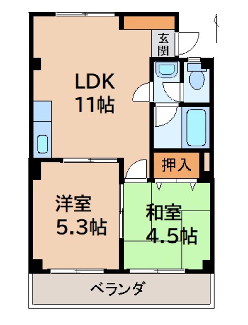 間取図 ミナールＯＫＡＤＡ