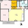 Cozy Court B棟 2LDKの間取り