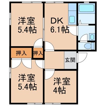 間取図 きのくに線・紀勢本線/海南駅 バス5分黒江下車:停歩1分 1階 築28年