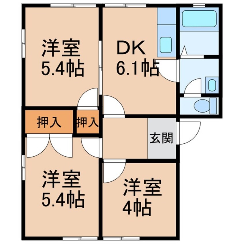 間取図 きのくに線・紀勢本線/海南駅 バス5分黒江下車:停歩1分 1階 築28年