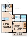 クレリア和歌山 1LDKの間取り