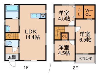 間取図 シアラ浜宮小学校北Ｄ号