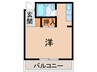 シティハイツスミ 1Rの間取り