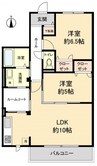 仮）海南市重根集合住宅 2LDKの間取り