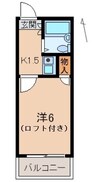 西浜第１マンション 1Kの間取り