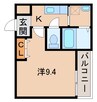 フジパレス和歌山黒田Ⅱ番館 1Kの間取り