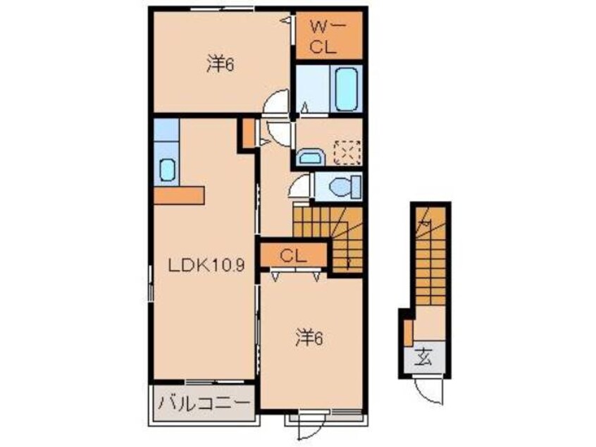 間取図 きのくに線・紀勢本線/海南駅 バス4分エバグリーン前下車:停歩8分 2階 築5年