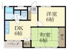 ドエル紀三井寺 2DKの間取り
