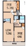 プレシオ・カサ 2LDKの間取り