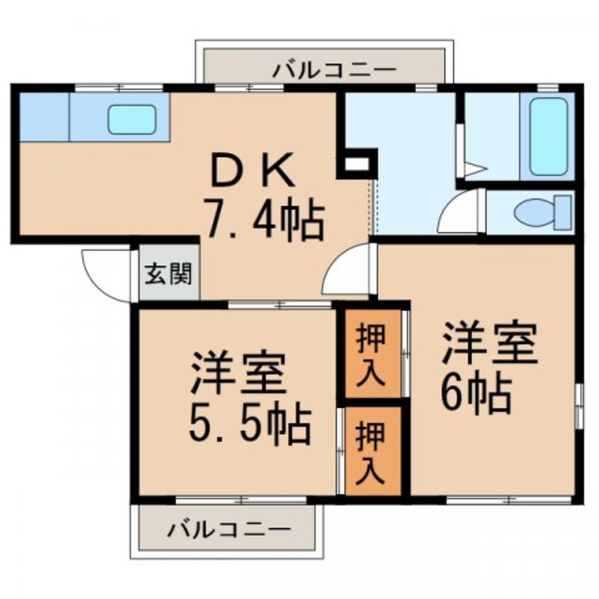 間取図 ガーデンハイツ湯浅