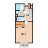 ビヤン リズム 1Kの間取り