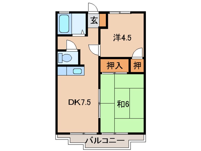 間取図 ハイツオナカ