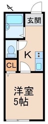 TJ重根 1Kの間取り