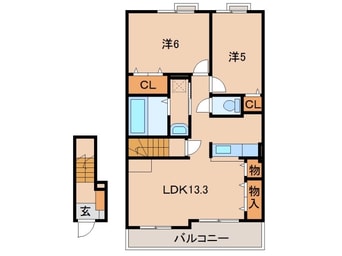 間取図 きのくに線・紀勢本線/海南駅 バス20分田津原下車:停歩5分 2階 築6年
