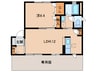 エミネンス小雑賀 1LDKの間取り