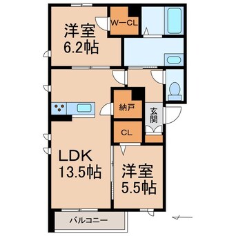 間取図 きのくに線・紀勢本線/海南駅 徒歩4分 2階 1年未満