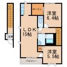 フローラ 2LDKの間取り