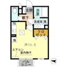 D-Room ウィステリア B棟 1Rの間取り
