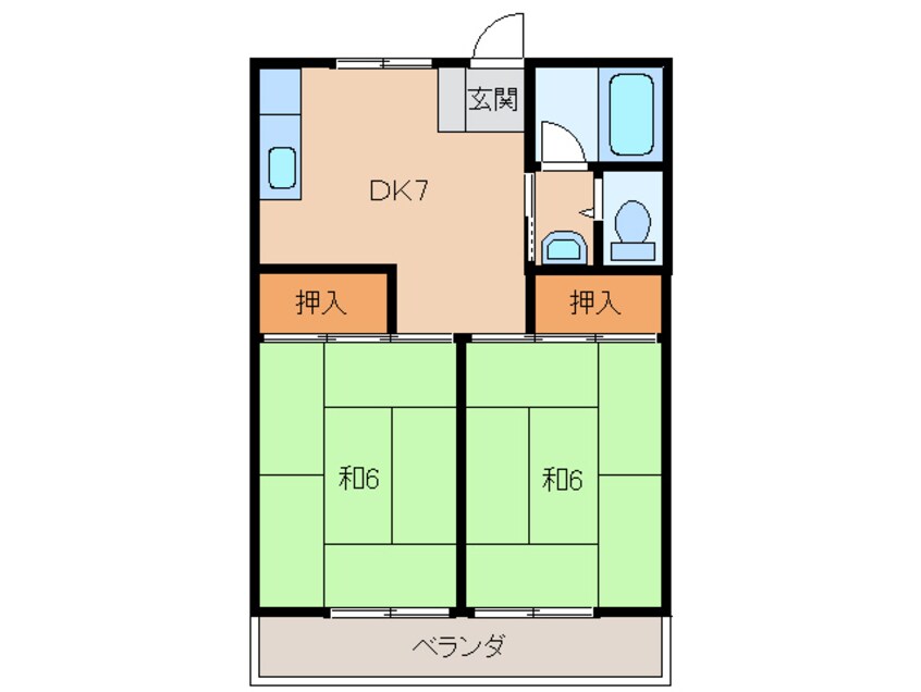 間取図 ハイツ春日Ｓ棟