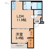 フジパレス吹屋町WEST 1LDKの間取り