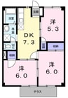 アーバンハウスⅡ 3DKの間取り