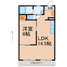 木下マンション 1LDKの間取り
