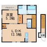 松ヶ丘クラウンハイツ 1LDKの間取り