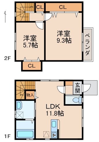 間取図 シアラ毛見Ⅳ Ｃ棟