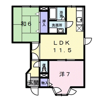 間取図 きのくに線・紀勢本線/箕島駅 徒歩8分 1階 築27年