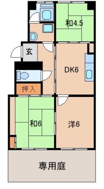 間取図 コーポ海南東