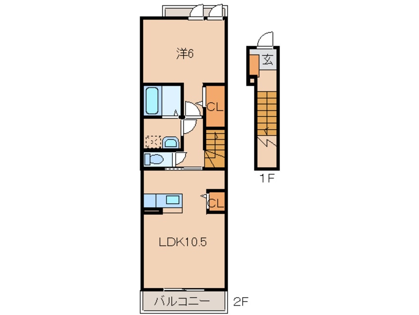 間取図 南海本線/和歌山市駅 バス20分和歌浦口下車:停歩5分 2階 築12年