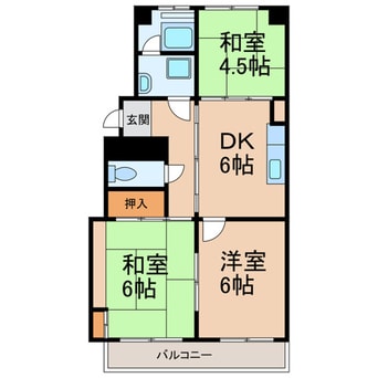 間取図 コーポ海南東