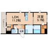 BEREO Horizonte 木広 1LDKの間取り