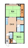 ＭビルⅡ 2DKの間取り