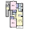 紀州鉄道/西御坊駅 徒歩8分 2階 築18年 2LDKの間取り